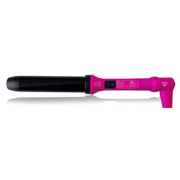 Proliss PRODCTWPNK32-117DC The Twister - 32mm Digital Tourmaline-Infused Ceramic Pro Curling Wand w/ Cool Tip - Diamond Collection - Metallic Pink