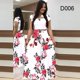 thumbnail image 2 of Elegante vestido de primavera para mujer, informal, de moda, con estampado floral, manga corta, superlargo, 2023, nuevo, a la moda, con aberturas., 2 of 5