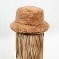 thumbnail image 4 of Diufon Winter Plush Bucket Hat for Women Thickened Warm Brim Hats Trendy Fleece Lined Windproof Outdoor Caps, 4 of 4