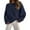 Dark Blue, variant on RMGVDSD Women's Oversized Sweater Crewneck Long Sleeve Oversized Fuzzy Knit Warm Pullover Sweater Top Solid Color Casual Basic Sweater Clothes /Dark Blue