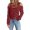 Red, variant on Women Sweater Tops Casual Sexy Cold Shoulder Long Sleeve Square Collar Sweatshirts Hollow Out Solid Pullover Sweaters