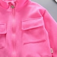 thumbnail image 6 of KYAIGUO 2PCS Toddler Baby Girls Spring Fall Sweatshirt Outfits 1-4Y Solid Color Fashion Zipper Tops Sweatpants with Pockets Tracksuit Clothes Set, 6 of 8