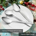 thumbnail image 3 of VeSteel Silver Hammered Stainless Steel Dinner Spoons (12 Count), 3 of 6