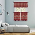 thumbnail image 6 of Abstract Stripes Kitchen Curtains Valances and Tiers Set of 3 Red Yellow Aztec Native Tribal Stripes Geometric Tier Curtains and Valance with Rod Pocket for Small Windows, 27.5"x36", 6 of 9