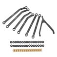 thumbnail image 3 of Conjunto de varillas de dirección RC, soporte de cabeza de bola de latón, marco de amarre, lazo de goma, accesorios de carcasa de coche RC 1/24 para Axial negro, 3 of 10