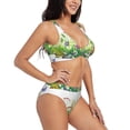 thumbnail image 2 of Daiia Plants and Insects Women's Bikini Set Two Piece Swimsuit High Waisted Bikini Adjustable Straps Bikini Perfect for Beach, Pool, and Summer Vacation-Medium, 2 of 9