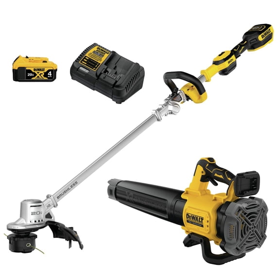 DeWALT DCKO222M120V MAX XR Cordless Folding String Trimmer and Handheld Blower Combo Kit Tame the jobsite with versatile 20V MAX* outdoor equipment. This kit features (1) 20V MAX* 14 in.