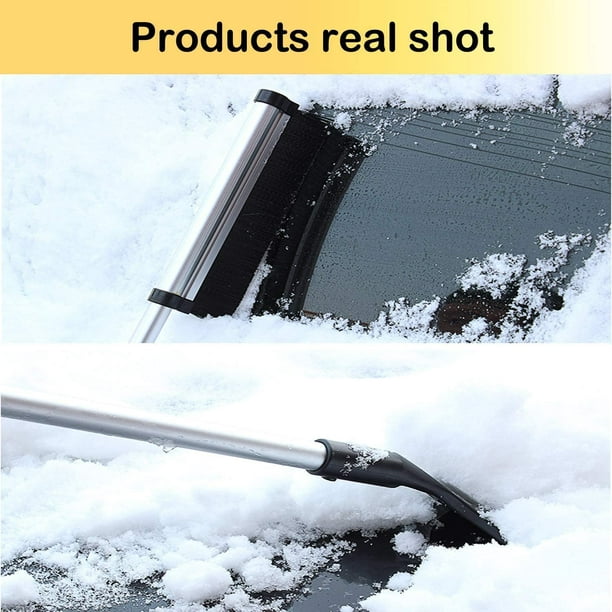 Grattoir à glace Brosse à neige pour voiture Balai à neige Grattoir à  pare-brise Brosse de déneigement pour voiture (A) 