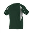 thumbnail image 3 of Alleson Athletic - Youth Two Button Henley Baseball Jersey - Color - Grey/ Black/ White - Size - XL, 3 of 8