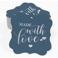 thumbnail image 2 of Inkdotpot Hang Tags Made With Love Wedding Favor Bracket Shape Gift Tags Real Silver Foil Bonbonniere Tag Pack Of 50, 2 of 7