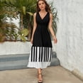thumbnail image 3 of Cool Piano Keyboard Sleeveless Dress Summer Women Clothes Dress for Pregnant Women Dresses, 3 of 9
