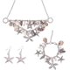 thumbnail image 1 of Conjunto de bisutería 3 en 1: collar, pulsera, pendientes de concha, estrella de mar, babero de perla, accesorios de verano, 1 of 9