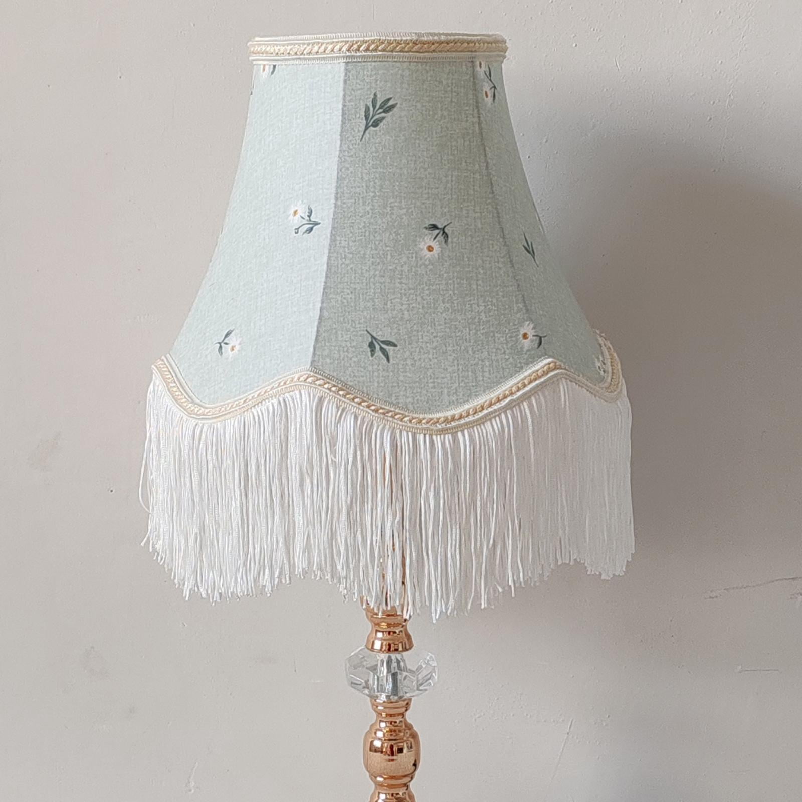 Gazechimp Bedside Light Shade Tassel Fresh Table Lamp Shade for Bedroom Cafe Farmhouse Style A