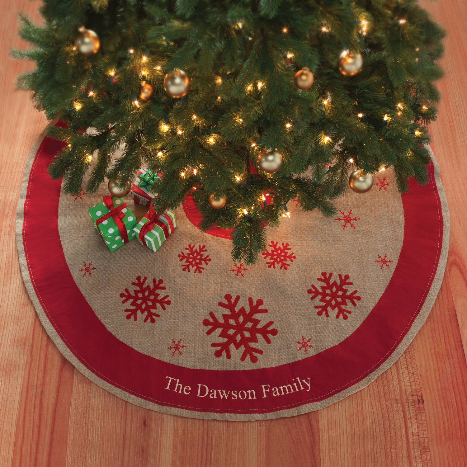 Personalized Burlap Tree Skirt