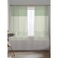 thumbnail image 5 of Sheer Curtains 72 Inches Long 2 Panels Set for Bedroom, Sage Green Botanical Semi Sheer Curtains for Windows, Spring Floral Leaf Voile Window Treatments Rod Pocket Curtain, 5 of 7