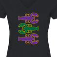 thumbnail image 4 of Inktastic Mardi Gras Celebration Funny Crawfish Women's V-Neck T-Shirt, 4 of 5