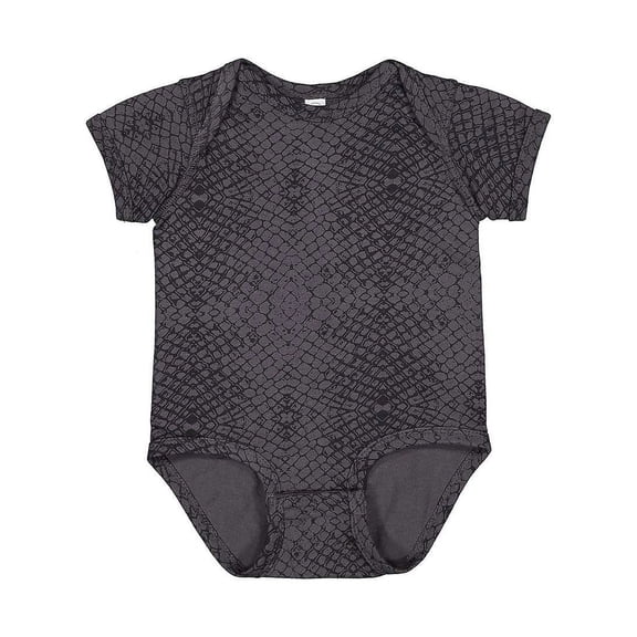 Rabbit Skins B33438564 Infant Fine Jersey Bodysuit, Black Reptile - 18 Months