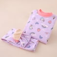 thumbnail image 2 of CUZIBR Toddler Unisex Kids Boys Girls Winter Warm Lined Cartoon Floral Dinosaur Print Tops Shirt Sweatpants Jogger 2PCS Sets Stylish Dailywear For Child, 2 of 4