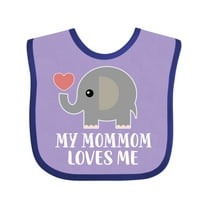 Inktastic Mommom Loves Me Grandchild Boys or Girls Baby Bib