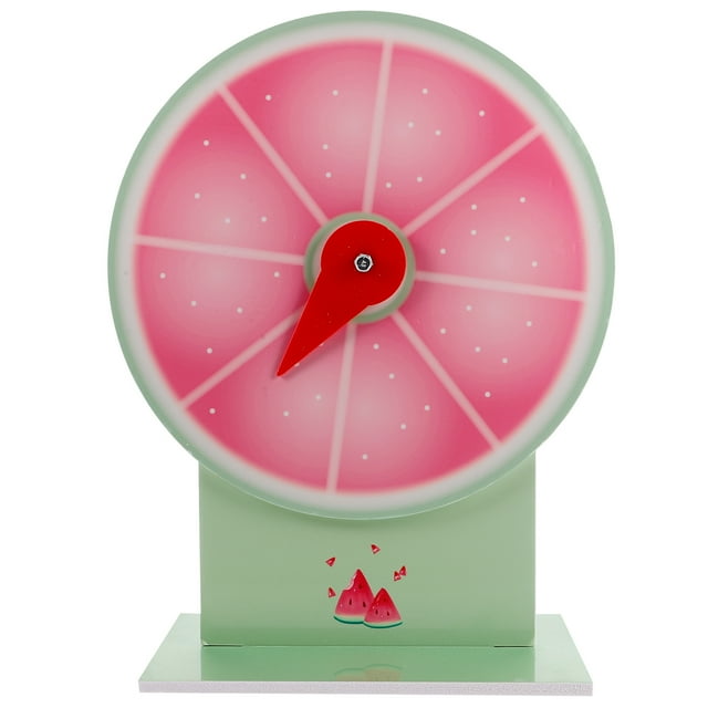 Watermelon Wheel of Prizes Turntable Prize Wheel 30cm Tabletop Spinning Prize Wheel Fortune Raffle Wheel Spinner Lucky Draw Wheel with Stand Halloween Trade Show New Year Party