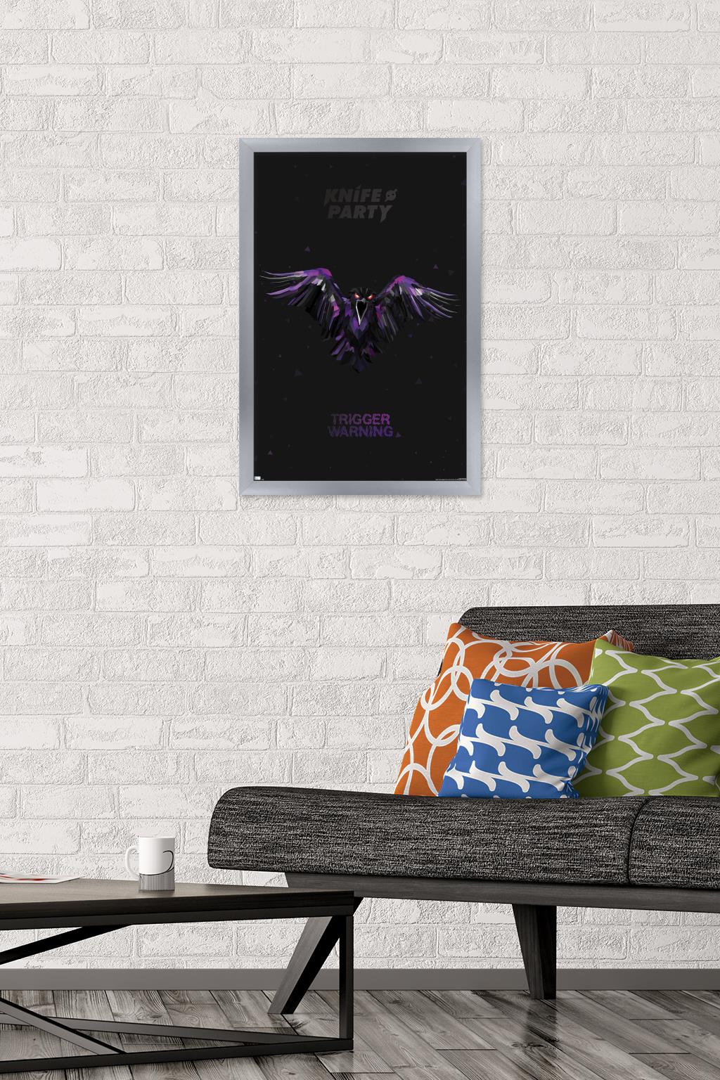 Knife Party - Crow Wall Poster, 14.725" x 22.375", Framed