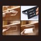 thumbnail image 4 of Tenedor de rodillo de tejido de cocina debajo del mueble autoadhesivo de del colgador de en Vertical o Horizontal Negro Macarena Portarrollos cuadrado, 4 of 8