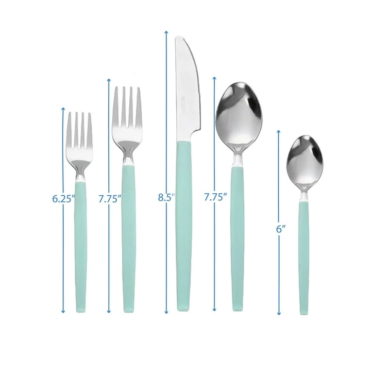 HEMOTON 1 Set White and Blue Porcelain Silverware Silverware Flatware  Cutlery Set Stainless Steel Utensils Cutter Fork Spoon Chopsticks Set