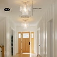 thumbnail image 4 of 110V Crystal Round Chandelier Semi Flush Mount Ceiling Light Ceiling Light for Living Rooms, Bedrooms, 4 of 24