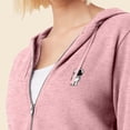 thumbnail image 5 of Dalix Astronaut Embroidered Fleece Zip Washed Hoodie Cold Fall Winter Women in Dusty Rose 2XL XX-Large, 5 of 5