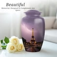 thumbnail image 5 of Eiffel Tower Funeral Cremation Urns For Human Ashes Adult Man And Woman, Purple Urn For Adult Male, 1 Large Decorative Urn For Female Mom, Small Keepsake Urns For Ashes Set Of 4, 10&3 Inch, 5 of 7