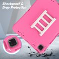 thumbnail image 3 of Kids Case for Apple iPad Pro 11 Inch 2024/2022/2021/2020/2018/ iPad Air 11 2024/ iPad Air 5 4, Lightweight Kids Friendly Kickstand Handle Cute Ladder Design Bumper Back Cover for Girls Boys,Rose, 3 of 6