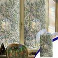 thumbnail image 4 of Linnome Leaf Stained Window Film Decorative Privacy Static Cling Sun Blocking Removable Heat Control for Home Bathroom Office Green#01, 4 of 6