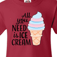 thumbnail image 4 of Inktastic All You Need is Ice Cream with Ice Cream Cone Youth T-Shirt, 4 of 5