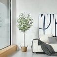 thumbnail image 6 of DR.Planzen Artificial Eucalyptus Plants 6Ft Fake Eucalyptus Plant in Pot Faux Tree for Home Decor Indoor Living Room Office Perfect Housewarming Gift 1Pack, 6 of 9