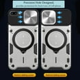 thumbnail image 5 of for iPhone 8 Plus Case/iPhone 7 Plus Case,Metal Stand Ring Holder,Camera Lens Protector 7/8 Plus Cases Women Men,Slim Bumper Full Protection Shockproof Cover (Silver), 5 of 14