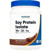 Nutricost Soy Protein Powder, 1 lb Chocolate, Vegetarian, Non-GMO & Gluten Free