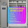 thumbnail image 3 of Equator Steam Dryer Closet REMOVE WRINKLES Sanitize Deodorize Refresh Slim110V, 3 of 13