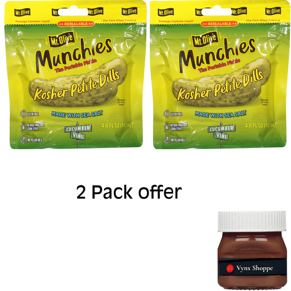 Mt. Olive Munchies Kosher Petite Dills Pickle Pouch - 4.8 fl oz