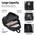 thumbnail image 4 of Easygdp Black And White Shark Mochila para Niños y Niñas con Set de Caja de Almuerzo y Estuche para Lápices 3 en 1, Mochila Escolar Estampada para Adolescentes, 4 of 7
