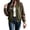 252#Army Green, variant on Bomber Jacket for Women Zip Up Leopard Print Sleeve Colorblock Loose Baseball Coat Trendy Fall Outerwear