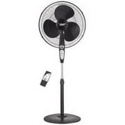 PowerZone SP2-18ARY Stand Fan, 120 V, 0.54 A, 90 deg Sweep, 18 in Dia Blade, 3-Blade, Plastic Blade, Black