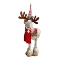 thumbnail image 2 of WIFKLSIIPG Four Legged Reindeer Sculpture Festive Tabletop for Desktop Display Ornament, 2 of 6