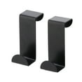 thumbnail image 6 of Stainless Steel Over the Cabinet Door Hooks, Space Saver Organizer for Bathroom and Kitchen, Modern Design Towel and Accessory Hooks - 2 Pack Black, 6 of 7