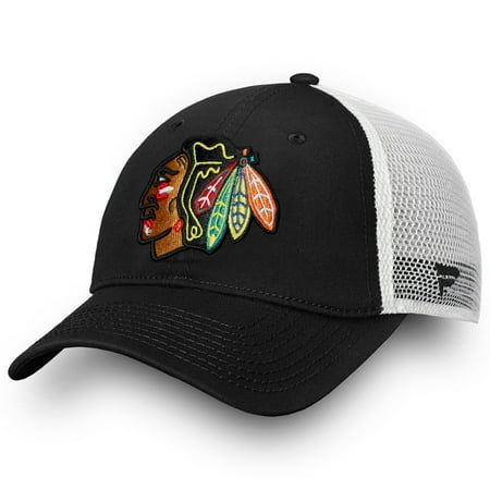 Chicago Blackhawks Fanatics Branded Core Trucker II Snapback Adjustable Hat - Black - (Best Snapback Hat Brands)