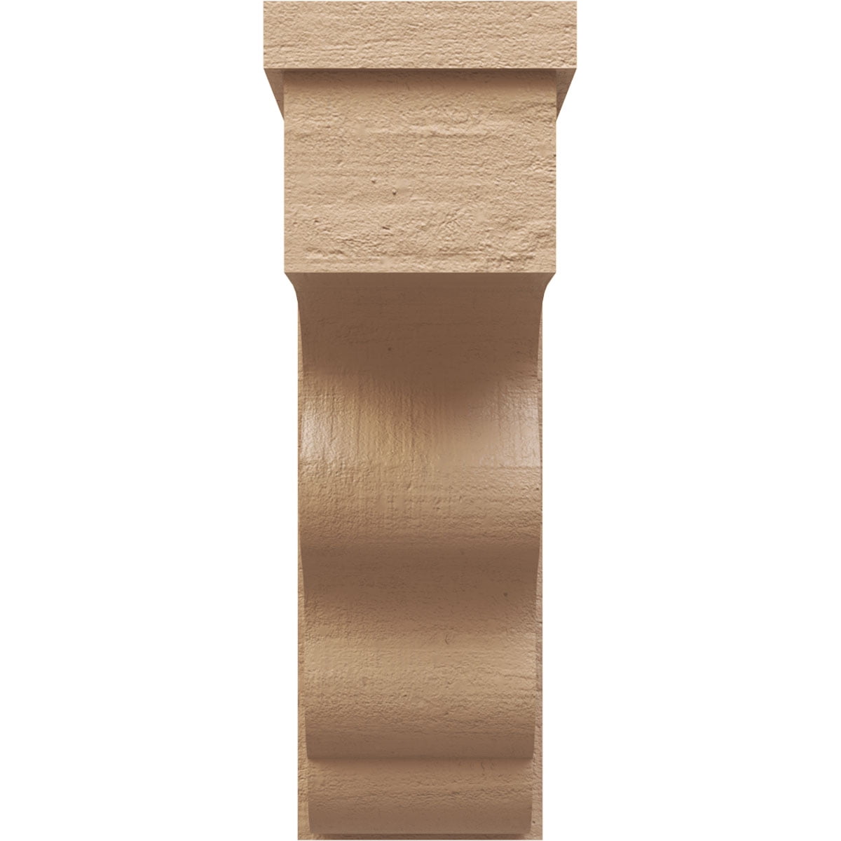 8"W x 16"D x 24"H Classic Highland Rough Cedar Woodgrain TimberThane Corbel, Primed Tan