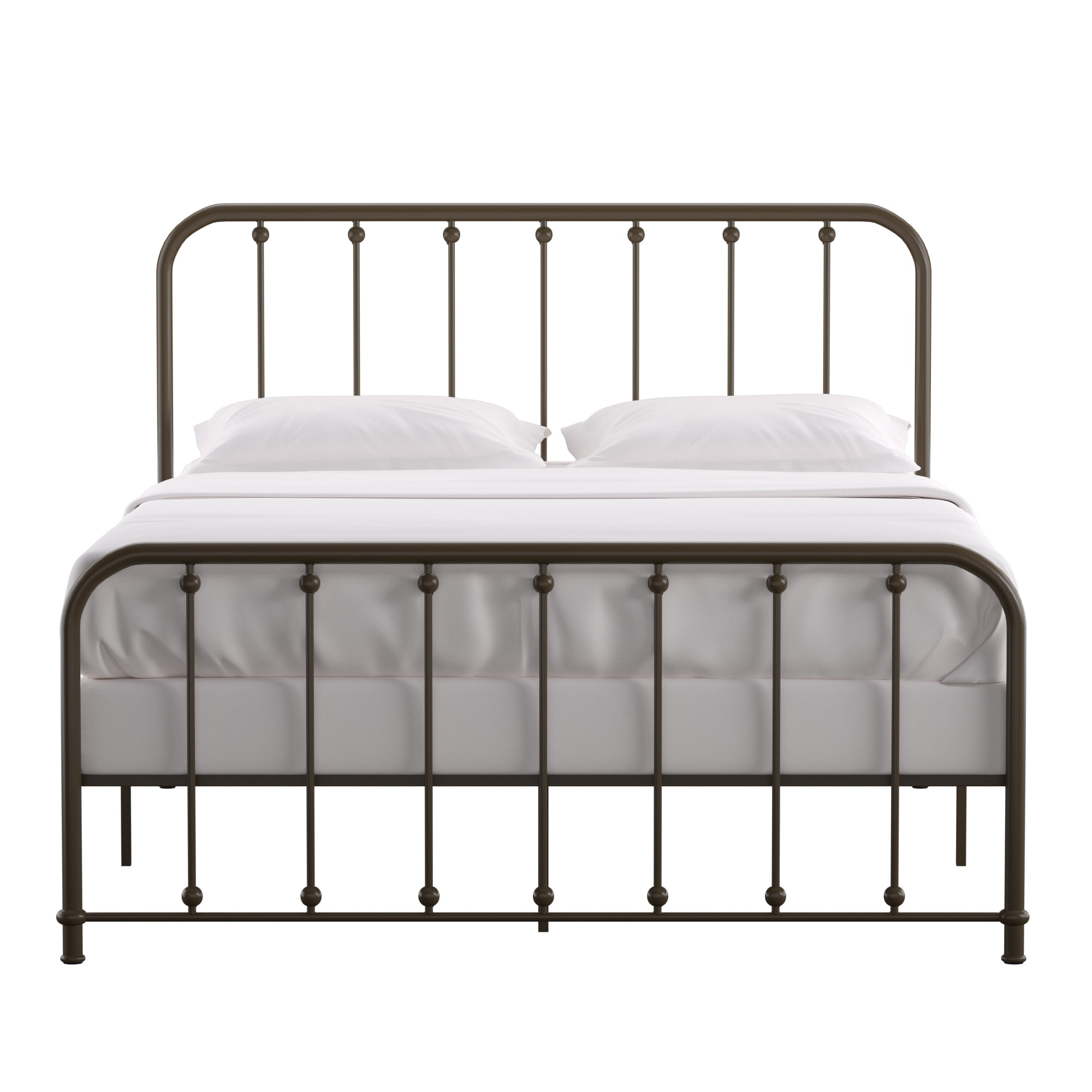 Weston Home Montgomery Spindle Metal Platform Queen Bed, Antique Dark Bronze