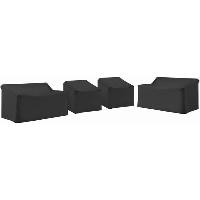 Funda para muebles Crosley, impermeable, para patio, 4 piezas, color negro