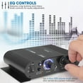 thumbnail image 7 of PYLE PFA330BT - Bluetooth Mini Blue Compact Audio Amplifier, Aux (3.5mm) Input, Push-Type Speaker Terminals, 90 Watt Amp, 7 of 7