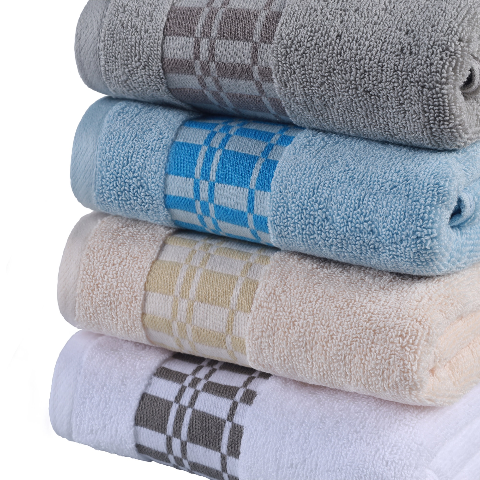 Superior Larissa Cotton Embroidered Bath Towel Set of 4, Coral