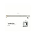 thumbnail image 5 of 1pc BESy 16 Inches Straight Extended Shower Arm With Flange, Rain Shower Head Extension Arm, Square Extra Fixed Shower Head Extender Arm Shower Pipe E, 5 of 5